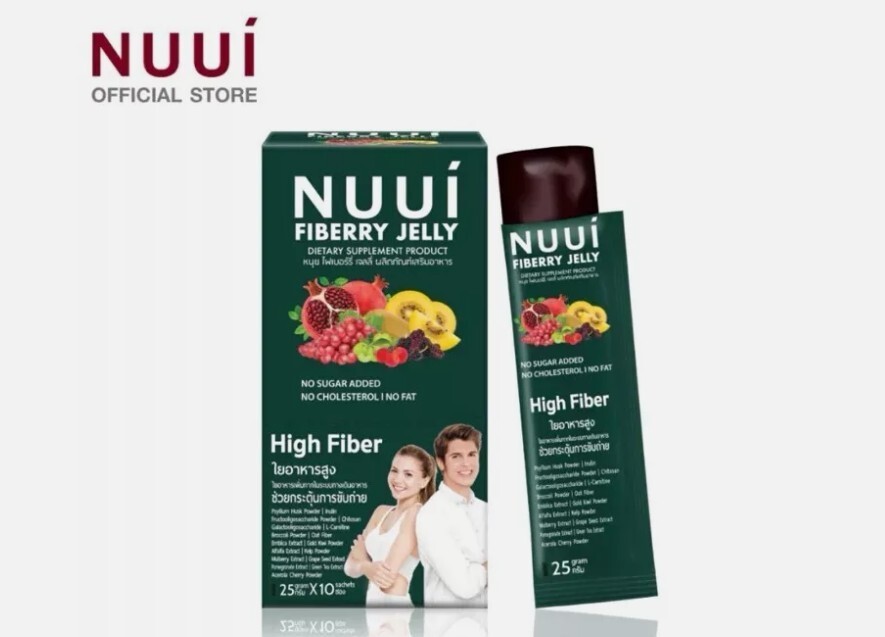 NUUI FIBERRY JELLY dietary supplement soothing laxative high fiber 10 packets