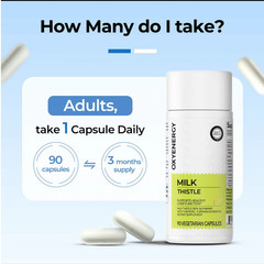 2 BOTTLES—Milk Thistle Liver Detox Supplement – 300mg Silymarin – OXYENERGY✅
