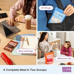 Happy Viking PlantBased Protein Powder +100 Superfoods Strawberry Meal Replac…