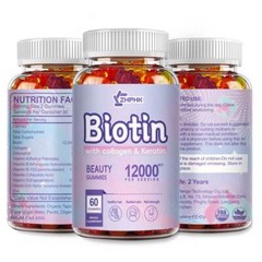 WEEM Hair Skin and Nails Gummies – Supports Healthy Hair – Vegan biotin Vitamins