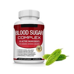 NEW 5/3bottles Blood Sugar Complex w/ Cinnamon, Chromium & Mulberry 60 Capsules