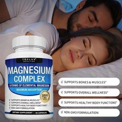 Toplux Nutrition Magnesium Complex 1000mg Supports 8Elemental Magnesium new