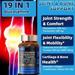 Glucosamine Chondroitin Turmeric MSM Triple Strength Joint Support 2800mg 120pcs