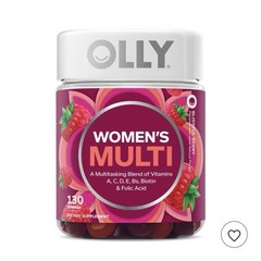OLLY Women’s Multi Vitamin Gummies Blissful Berry 130ct ,(2 packs)EXP:04SEP 2027