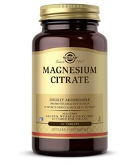 Solgar Magnesium Citrate Mineral Tablets – 60 Count Exp 11/2027