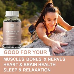 240ct Magnesium Complex Supplement Elemental Magnesium 300mg Maximum Absorption