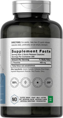 L Theanine 400mg | 400 Capsules Max Size | Non-GMO & Gluten Free | By Horbaach