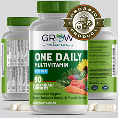 One A Day Men’s Health Formula Organic Multivitamin, Easy to swallow 90 Capsules