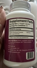 Rosabella Organic Beet Root 60 Capsules Natural Energy Boost Blood Pressure