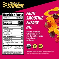 Organic Fruit Smoothie Energy Gel – Gluten Free, Caffeine Free, Sports Nutrition