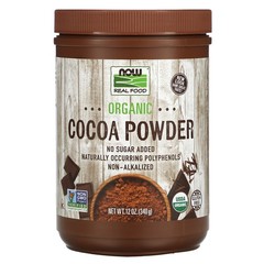 Now Foods Real Food Cocoa Lovers Organic Cocoa Powder 12 oz 340 g Gluten-Free,