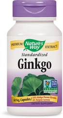 Nature’s Way Ginkgo Standardized Extract 120mg Memory & Focus 60 Vegan Caps NEW