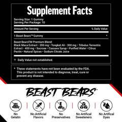 Beast Bears Men’s Gummies | Energy • Vitality • Performance Support | 3 or 10 PC