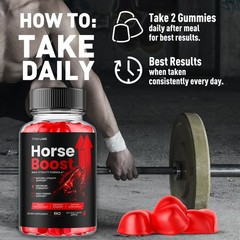 (1 Pack) Horse Boost ACV Gums Male Health Support Formula HorseBoost 60 Gummies
