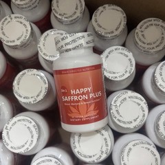1 PACK Happy Saffron Plus 90 Capsules – Saffron Flower Extract, Curcumin & Zinc