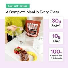 Happy Viking PlantBased Protein Powder +100 Superfoods Strawberry Meal Replac…