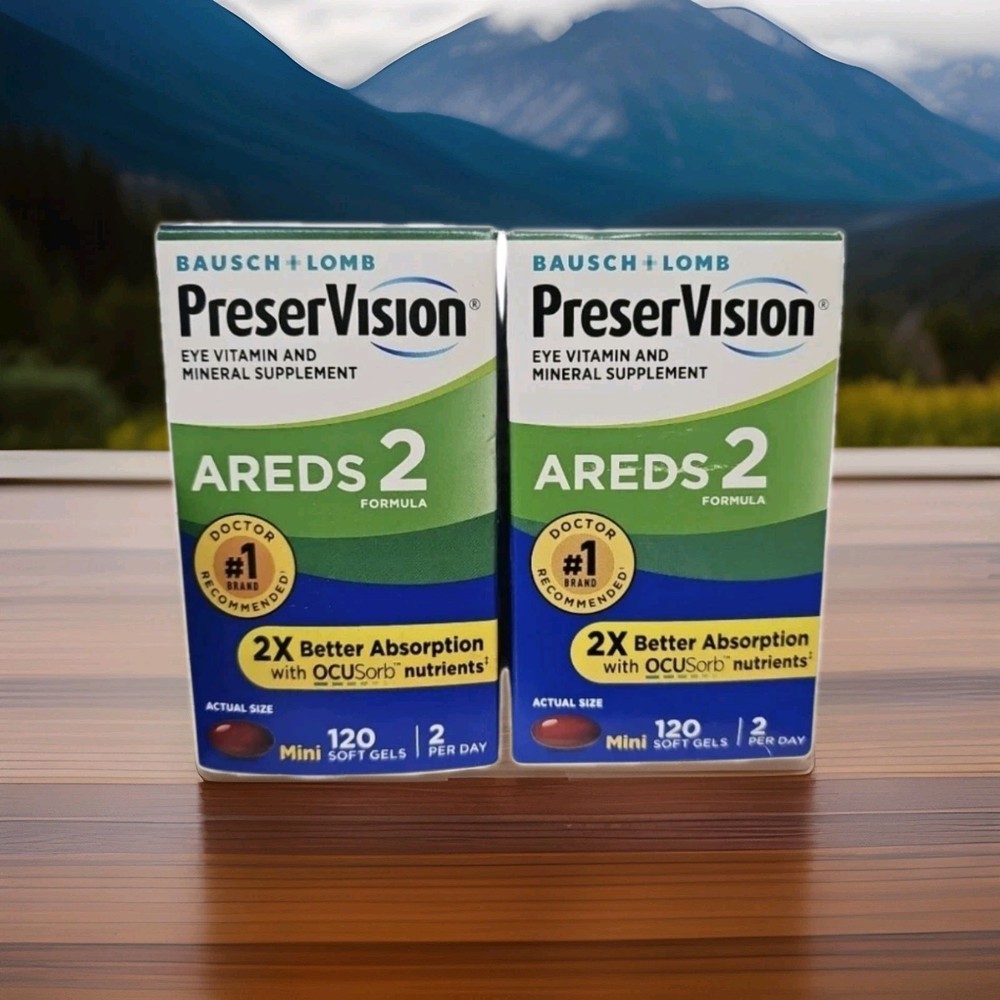 PreserVision Areds 2 Eye 120 X 2 = 240 Mini Softgels. Exp 10/27