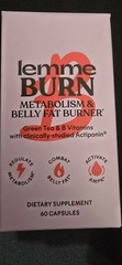 ????authentic Lemme Burn Metabolism and Belly Fat Burner Capsules For Adult -60ct