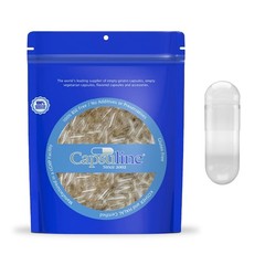 Capsuline Size 00 – Clear Empty Gelatin Capsules – 5000 Count – Empty Gel Pill