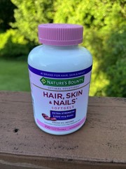 Nature’s Bounty Hair, Skin & Nails 250 Soft gels Extra Strength 5000 mcg Biotin