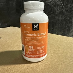 Member’s Mark Turmeric Extract Dietary Supplement Capsules 180 Count EXP 08/2027