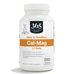 10/27 365 by Whole Foods Market, Cal-Mag 2:1 Ratio, Easy-to-Swallow Vegan Capsul