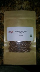 ORGANIC BEET ROOT CAPSULES~1500 MG . PER SERVING~ 30 COUNT~NUTRIENT POWERHOUSE