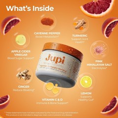 Jupi Hydration & Wellness Powder – Turmeric & Ginger shots, Vitamin C Supplement