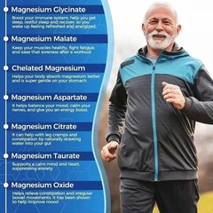 1-3PCS Viyouth Magnesium 7 Complex Capsules 60 Count Sleep Support Bone Health-+