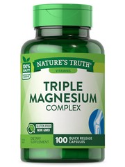 Triple Magnesium Complex | 420mg | 100 Capsules | Non-GMO | by Nature’s Truth