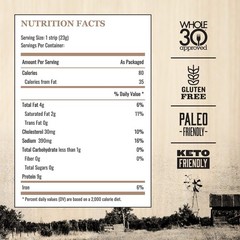 Snack Strips, Venison Beef Sea Salt Pepper, Keto and Paleo Friendly, 0.8 oz, …