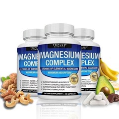 Toplux Nutrition Magnesium Complex 1000mg Supports 8Elemental Magnesium new