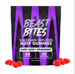 Valerian Infused Sleep and Nighttime Recovery Gummies – Beast Bites