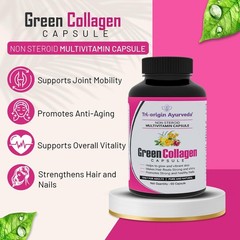 3 Pack T.ri-Origin Ayurveda Green Collagen Capsules 60ct