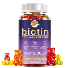 WEEM Hair Skin & Nails Gummies – Biotin Vitamins for Healthy Hair, Skin & Nails