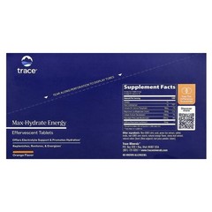 TM Sport, Max-Hydrate Energy Effervescent Tablets, Orange, 8 Tubes, 10 Tablets