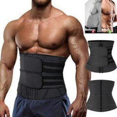 Men’s Abdomen Fat Burner Belly Compression Body Shaper Waist Trainer Sweat Belt