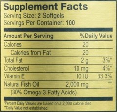 2X Organic Alaska Deep Sea Fish Oil, Omega 3 DHA/EPA 1000 mg 400 Softgels USA