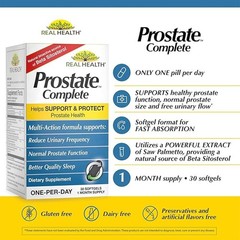Real Health Prostate Complete Prostate Health Supplements for Men, Saw Palme…