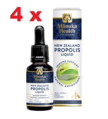 4 x Manuka Health BIO30™ New Zealand Propolis Liquid (25ml) / 0.8oz Alcohol free