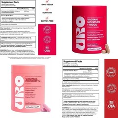 NEW URO Health Bundle: Vaginal Moisture & Mood 60ct + Vaginal Probiotics 60ct