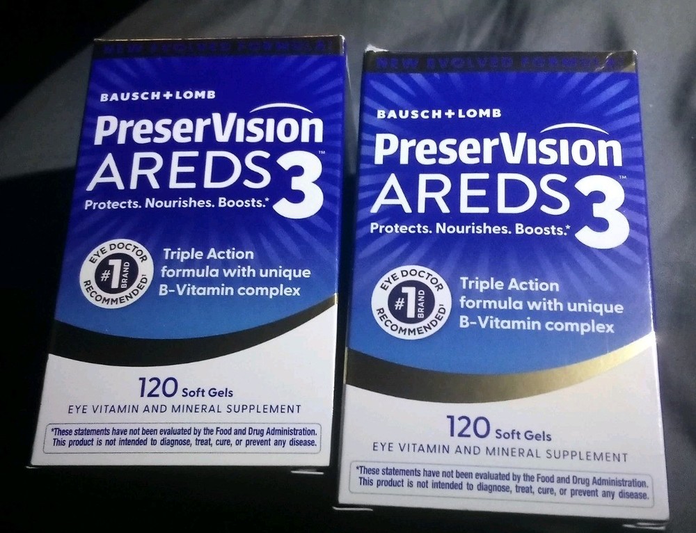 PreserVision AREDS 3 Vitamin & Mineral 120 SoftGels X 2 Pack Exp 02/2028