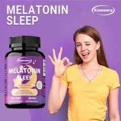Melatonin Sleep 60mg – Night Sleep Aid, Fall Asleep Faster,Improve Sleep Quality