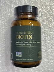 Global Healing Biotin 2500mcg, Organic Sesbania Extract – 60 Capsules