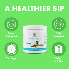 Yes You Can! Aloe Vera Juice Drink Mix from Plant – Energy Drink Powder – Organi