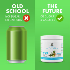 Yes You Can! Aloe Vera Juice Drink Mix from Plant – Energy Drink Powder – Organi
