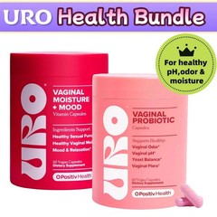 URO Health Women Wellness Bundle Vaginal Moisture Mood 60ct + Feminine Probiotic