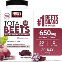 Total Beets, Beet Root Supplement with Beetroot Powder for Heart Health, Nitric