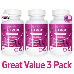 3X Rosabella Organic Beet Root 60 Capsules Natural Energy Boost Blood Pressure