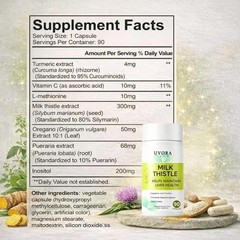 Uvora Milk Thistle Detox, Premium Herbal Supplement With Milk Thistle Extrac…